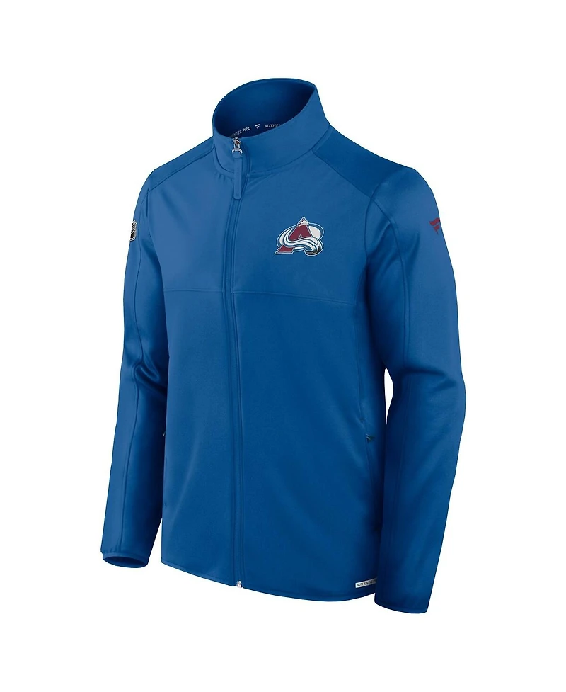 Fanatics Men's Blue Colorado Avalanche Authentic Pro Rink Fleece Full-Zip Jacket