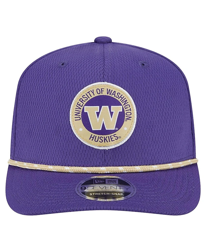 New Era Men's Purple Washington Huskies Coolera 9SEVENTY Rope Stretch-Snap Hat