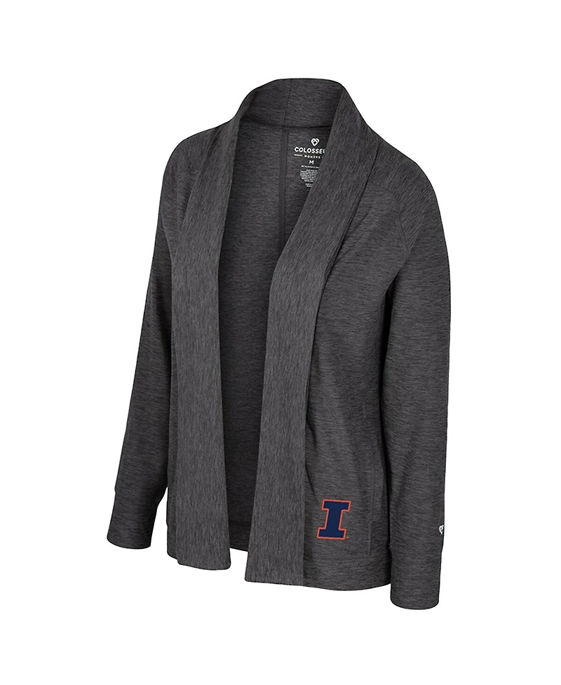 Colosseum Women's Charcoal Illinois Fighting Illini Dash Cardigan