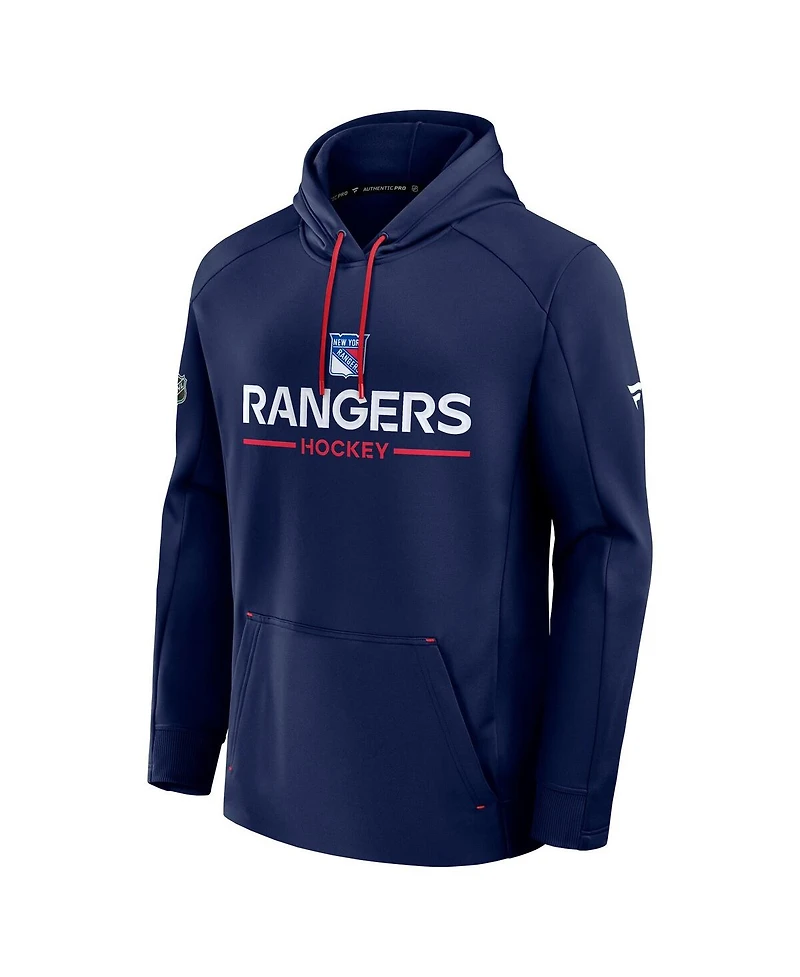Fanatics Men's Navy New York Rangers Authentic Pro Rink Hoodie
