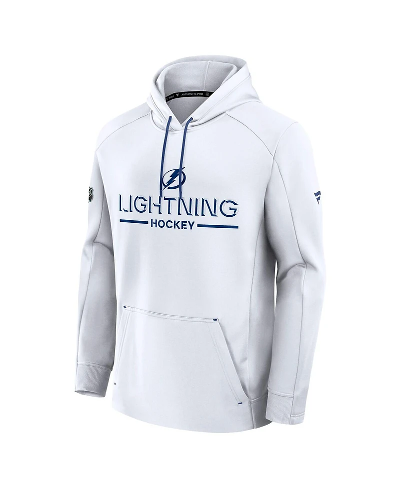 Fanatics Men's White Tampa Bay Lightning Authentic Pro Rink Hoodie