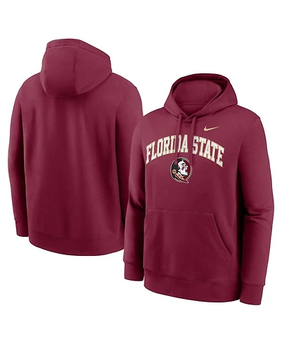 Nike Men's Garnet Florida State Seminoles Club Fleece Arch Pullover Hoodie