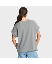 Fanatics Women's Heather Gray Buffalo Bills Oversized Hometown Premium Henley Shirt