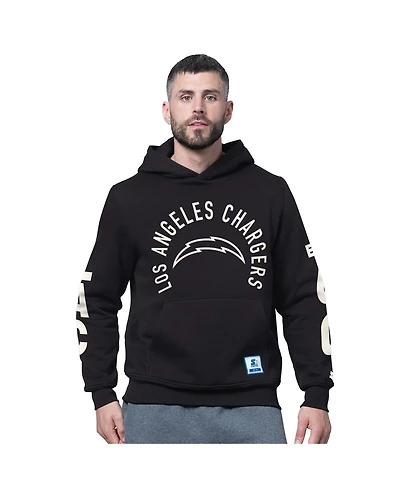Starter Men's Black Los Angeles Chargers Handoff Fleece Hoodie Sweatshirt