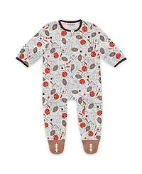 Wear by Erin Andrews Baby Boys and Girls Newborn Cleveland Browns Sleep and Play Full-Zip Sleeper Bib Set