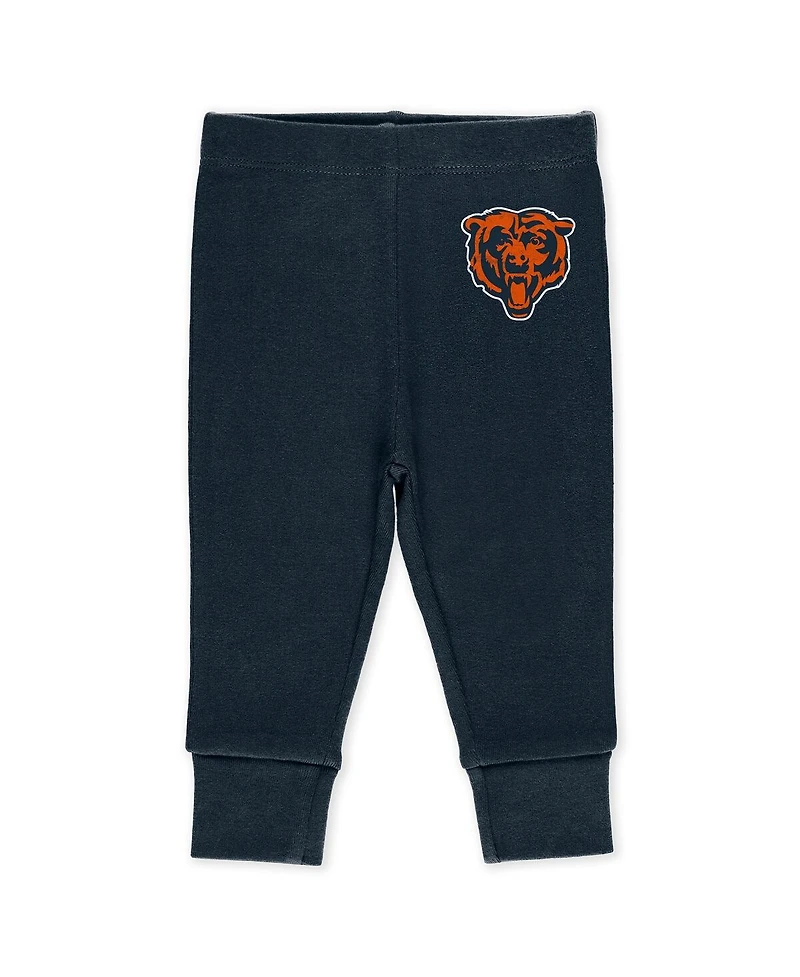 Wear by Erin Andrews Baby Boys and Girls Newborn 3-Piece Chicago Bears Turn Me Around Bodysuits Pant Set