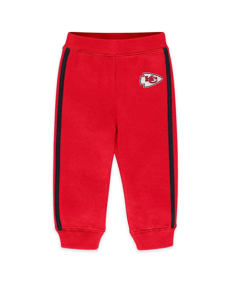 Wear by Erin Andrews Baby Boys and Girls Newborn 2-Piece Red Kansas City Chiefs Fleece Crewneck Pants Set