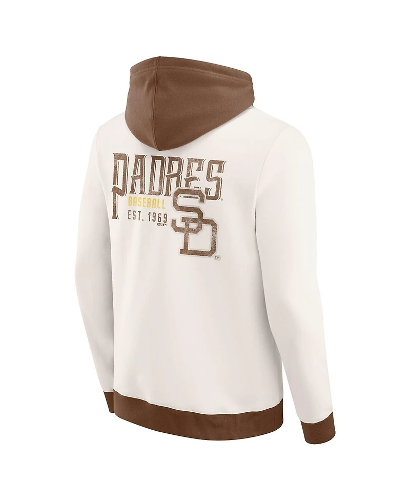 Darius Rucker Collection by Fanatics Men's Cream San Diego Padres Polar Fleece Full-Zip Hoodie
