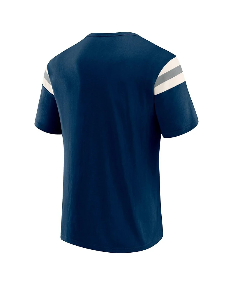 Darius Rucker Collection by Fanatics Men's Navy New York Yankees Distressed Sleeve Stripe T-Shirt