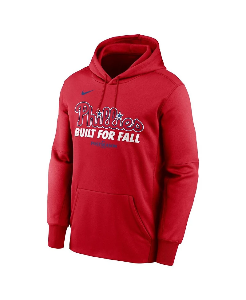 Nike Men's Red Philadelphia Phillies 2025 Mlb Postseason Authentic Collection Therma Fleece Hoodie