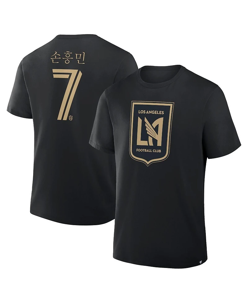 Fanatics Men's Son Heung-Min Black Lafc Hangul Name Number T-Shirt