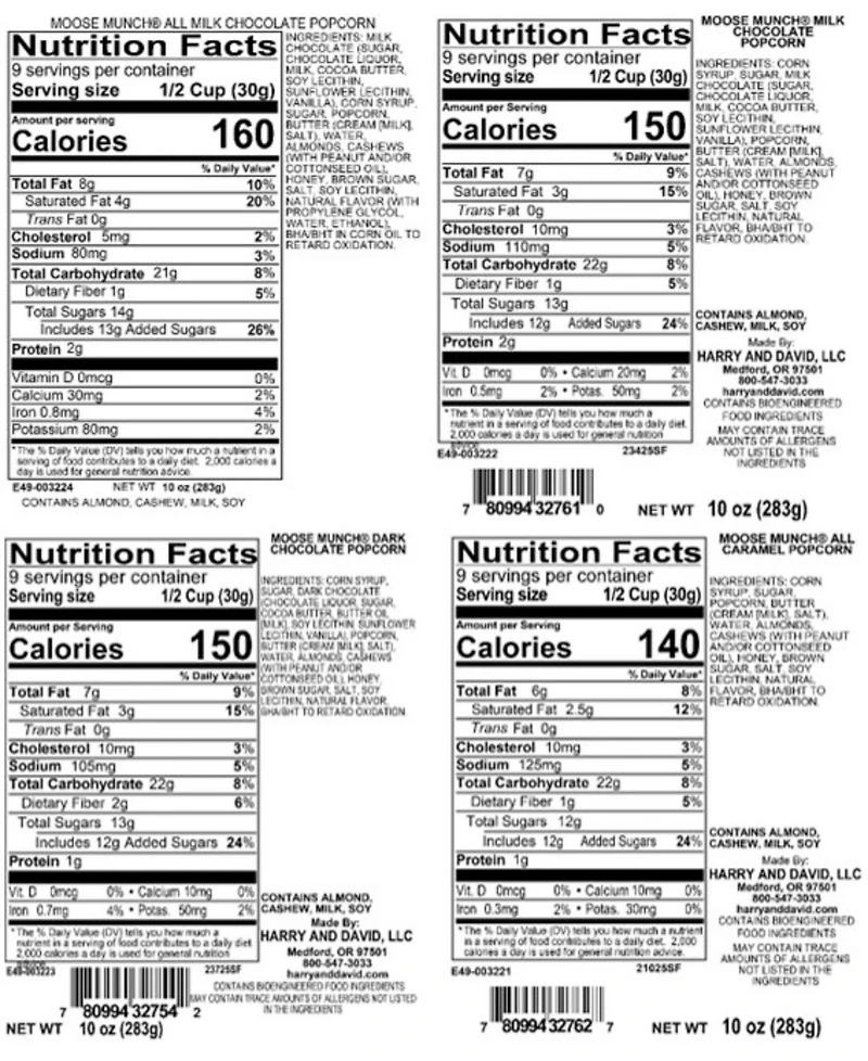 Harry & David Deluxe Moose Munch Gourmet Popcorn Drum Gift Tin, 60oz