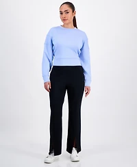 I.n.c. International Concepts Petite Pull-On Flare-Slit-Hem Sweatpants, Macy's Exclusive