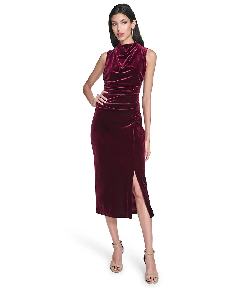 Vince Camuto Women's Cowl Neck Bodycon Midi Dress