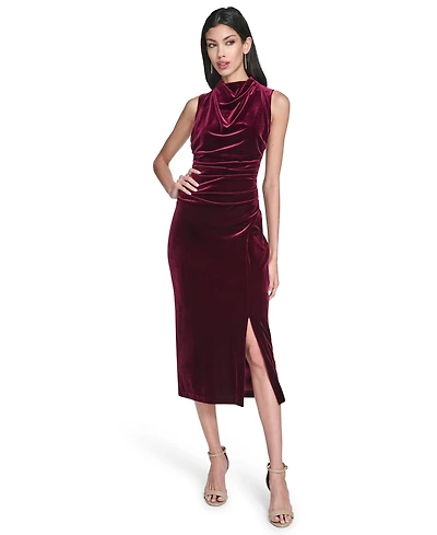 Vince Camuto Women's Cowl Neck Bodycon Midi Dress