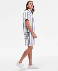 Sun + Stone Men's Eilish Regular-Fit 6" Striped Shorts, Macy's Exclusive