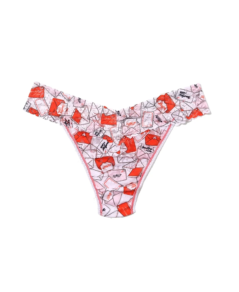 Hanky Panky Women's Printed Signature Lace Original Rise Thong Underwear