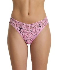 Hanky Panky Women's Printed Signature Lace Original Rise Thong Underwear