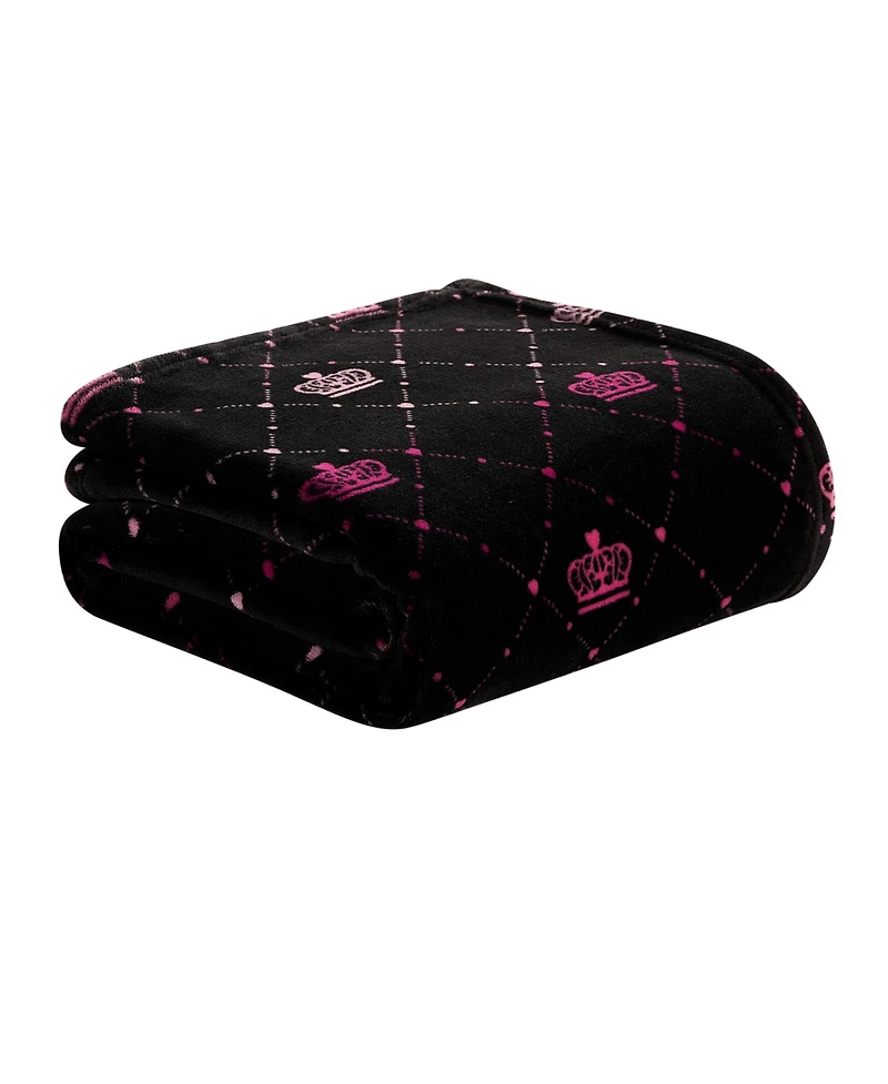 Juicy Couture Plush Throw, 50" x 70"