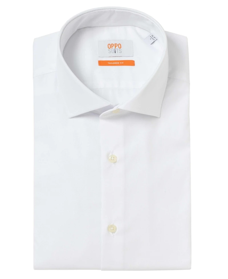 OppoSuits Men's Shirt Short Sleeve White Knight
