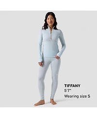 Backcountry Women's Pines Microgrid Ultra-Lt Baselayer 1/4-Zip Top Lightweight Long Underwear Tops