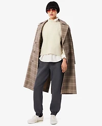 Lacoste Usa Women's Mock Neck Knit Sweater