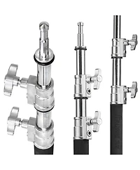 Aputure Handheld Bracket for Storm 80c Led Light, 2-Pack, Bundle with Flashpoint 10' C Light Stand on Turtle Base Kit