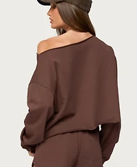 Edikted Women's Kordelia Off Shoulder Sweatshirt