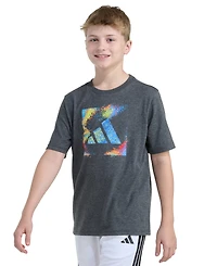 adidas Boys 8-20 Short-Sleeve Spray Gradient Logo T-Shirt
