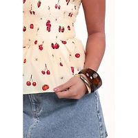 Petal and Pup Remira Smocked Ruffle Top