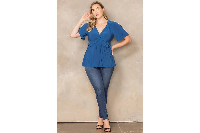 Kiyonna Plus Abby Twist Front Top