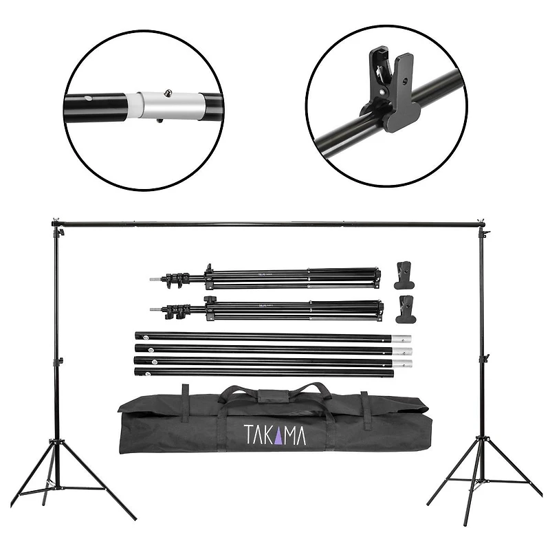Westcott Photo Basics 9' x 10' Green Screen Cotton Background - Bundle With Flashpoint 10' Background Support System