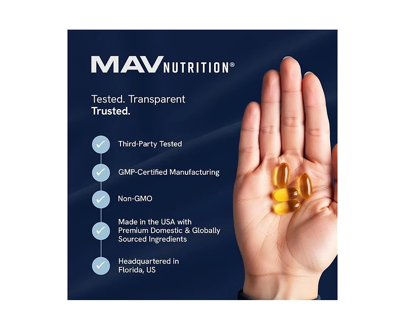 Mav Nutrition Omega 3 for Women Softgels, 120ct