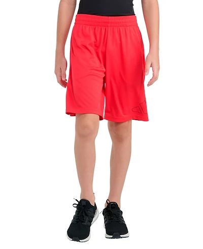adidas Boys 8-20 Elastic Waistband Essentials Big Logo Shorts