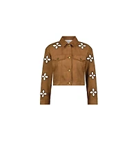 The Noli Shop Women's Kaia Suede Jacket - Cognac