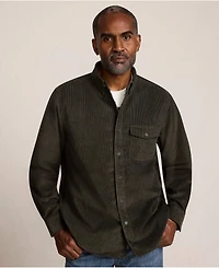 Lands' End Men's Long Sleeve Wide Wale Corduroy Shirt