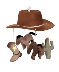 Lambs & Ivy Country Western Cowboy Hat Musical Baby Crib Mobile Soother Toy