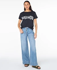 Roxy Women's 90s Hibiscus Band Bfc Crewneck Top