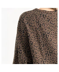 Gameday Couture Women's Brown Alabama Crimson Tide Leopard Oversized Sweatshirt