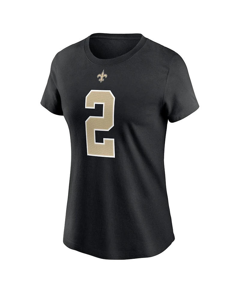Nike Women's Jameis Winston Black New Orleans Saints Name Number T-Shirt
