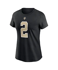 Nike Women's Jameis Winston Black New Orleans Saints Name Number T-Shirt