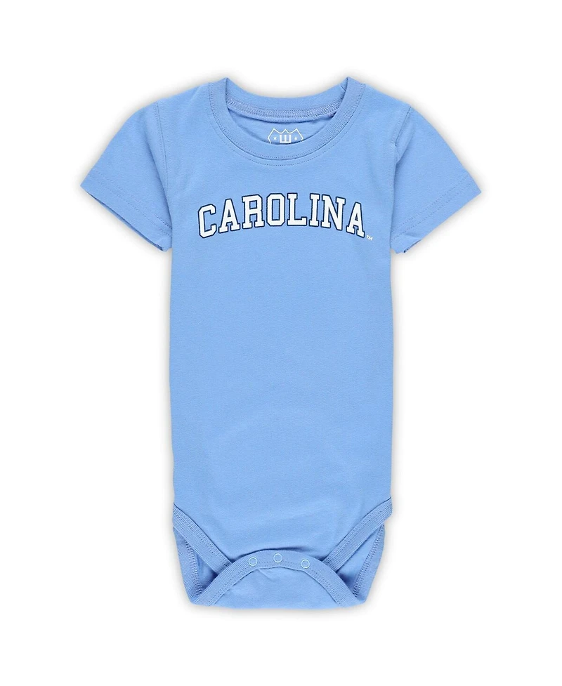Wes & Willy Baby Boys and Girls 3-Pack North Carolina Tar Heels Bodysuit Set