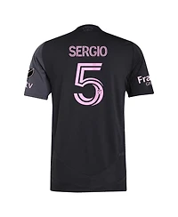 Adidas Men's Sergio Busquets Black Inter Miami Cf 2025 The Fortitude Kit Authentic Player Jersey