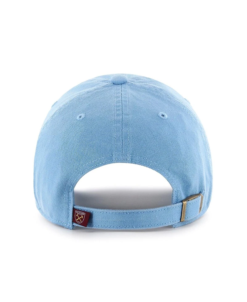 '47 Brand Men's Light Blue West Ham United Clean Up Adjustable Hat