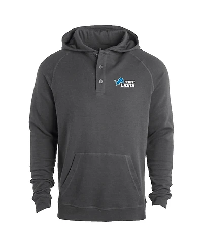 Dunbrooke Men's Gray Detroit Lions Montana Raglan Thermal Hoodie