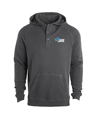 Dunbrooke Men's Gray Detroit Lions Montana Raglan Thermal Hoodie