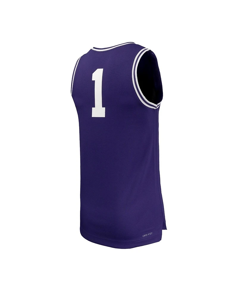 Nike Men's 1 Purple Tcu Horned Frogs Replica Basketball Jersey