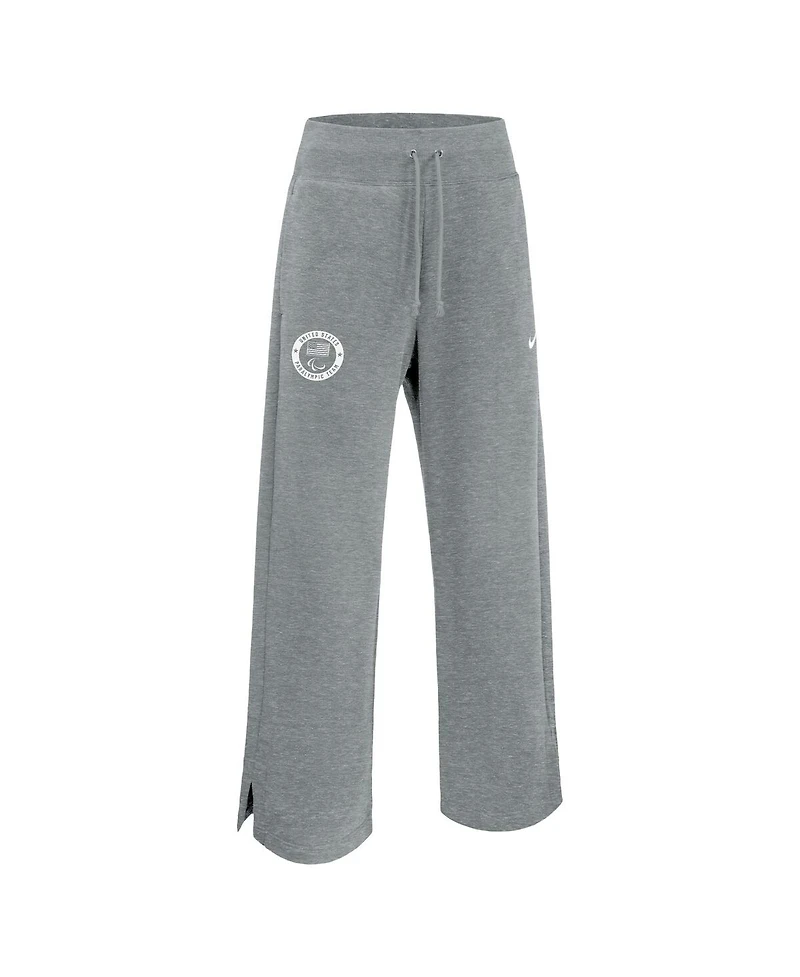 Nike Women's Heather Gray U.s. Paralympics Phoenix Fleece Sweatpants