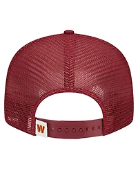 New Era Big Boys and Girls Burgundy Washington Commanders Main Trucker 9FIFTY Snapback Hat