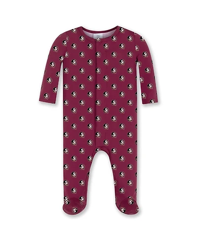 ZooZatz Baby Boys and Girls Garnet Florida State Seminoles Magnetic Closure Sleeper